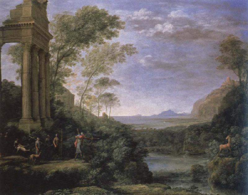 claude lorraine landscape with ascanius shooting the stag of sylvia Germany oil painting art